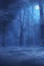 Placeholder: Winter Night, shades of blue, dark, moonlight forest