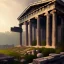 Placeholder: the Ancient Greek agora if it was made in 2050 with social spaces and people building various projects, concept art, 4k