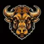 Placeholder: head of a buffalo, sports mascot style