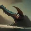 Placeholder: franz frazetta style,sea serpent