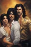 Placeholder: Paul Stanley/Elvis Presley/Keanu Reeves/Jon Bernthal, oil painting by Frank Frazetta, 4k UHD, Photorealistic, professional quality