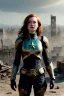 Placeholder: ultrarealistic, ruined city,__skimpy sci-fi armor__, __angles__, 18 year old woman, strikingly beautiful,ginger hair, _colour_, [__starlets__|__starlets__], (pale __skincolor__ skin:1.2), __camera__, _hair_, detailed face and eyes, medium breasts, leather choker, freckles, dynamic pose, resolved expression, __accessory__, strappy outfit, (straps:1.1), sword in scabard on left hip, (buckles, buttons, snaps, rings:1.0), haltertop style breastplate, detailed eyes, plump lips, sci-fi theme