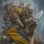 Placeholder: angry Wolverine warrior in Blue and yellow battle armor, a highly detailed illustration, background of Inka jungle, realistic render, 8 k, micro detail, intricate, elegant, centered, digital painting, Artstation, smooth, sharp focus, illustration, artgerm, tomasz alen kopera, peter mohrbacher, donato giancola, joseph christian leyendecker, wlop, boris vallejo