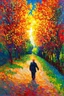 Placeholder: Walk through darkness to get into the light; Post-Impressionism; Fauvism