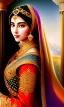 Placeholder: A beautiful Arab Muslim princess from the Abbasid era , beautiful portrait, flowery landscape