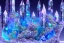 Placeholder:  Crystal Dwellings blue, fontaine blue lumières bleu,lac,cascade,aurore boreale rose bleu