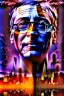 Placeholder: A portrait post-apocalypse of Bill Gates ,sin city, transgender ,beauty , paranormal,eatheral,realistic,sharp,urple,red,fire,adorable,armaggedon,deep colours ,fire,purple,red,gold,dark,cinamatic,fantasy,demon,hell,sci-fi fantasy style, volumetric lighting, particales,highly detailed,cinamatic,ignore NSFW , masterpiece, best quality, black skinned, sparkling eyes, sun light, 8K, high contrast, high contrast, realistic details, 24mm by Michelangelo ,high body details, perfect face details.