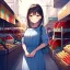 Placeholder: streetMarket, cute girl,