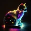 Placeholder: Cat made of colored lights