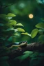 Placeholder: a snake sitting on top of a tree branch surrounded by green spring leaves, crepuscular , a snake on the branches crawling behind the bird ,lighting, unsplash photography, BOKEH shot style of time-lapse photography, fujifilm provia 400x, 100mm lens, luminous shadows, renaissance-inspired , home and garden, wildlife nature photography, HDRI.