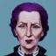 Placeholder: Portrait of a 30 year old witch like Margaret Thatcher and Mary Poppins