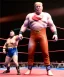 Placeholder: Wrestler Donald trump, wrestling, American shot, sweat, blood, red breeches, suspenders, retro style, 80s, hot ambient, photo studio, vibrant color, gradient, highly detailed, art stations, concept art, smooth, unreal engine 5, god rays, ray tracing, RTX, lumen lighting, ultra detail, volumetric lighting, 3d, finely drawn, high definition, high resolution.