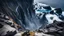 Placeholder: This mesmerizing ocean cliff scene captures the dramatic power and beauty of nature. Towering rugged cliffs stand majestically against the vast expanse of the ocean, where the water pours into a singular bottomless pit. The cliffs, with their sharp and jagged edges, create a stark contrast to the rough, flowing water, making the scene even more captivating. Sunlight pierces through the mist rising from the waterfalls, creating a magical, ethereal atmosphere