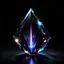 Placeholder: Black crystal, dark glowing aura, black background