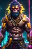 Placeholder: lord hanuman reimagined as cyberpunk 2077 game character