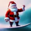 Placeholder: Santa standing of surfboard surfing a big wave, surfboard, beach, character design by cory loftis, fenghua zhong, ryohei hase, ismail inceoglu and ruan jia. unreal engine 5, artistic lighting, highly detailed, photorealistic, fantasy