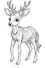 Placeholder: outline art for Gazelle Fawn coloring pages with sitch, white background, Sketch style, full body, only use outline, toddlers style, clean line art, white background, no shadows and clear and well outlined.