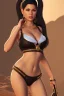 Placeholder: sexy milf, black hair, ponytail, uniform, desert background, 8k resolution, high-quality, fine-detail, intricate, fantasy art, detailed matte, volumetric lighting, illustration, 3D