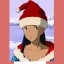 Placeholder: Black African Girl American Melanin Christmas Santa hat xmas