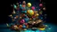 Placeholder: a creative digital artwork depicting the concept of "Plenty Implement overabundance," overflowing with vibrant colors and intricate details, inspired by surrealism and pop art. This visually striking piece explores the juxtaposition of abundance and excess, incorporating elements such as overflowing objects, stacks of various items, and an eclectic mix of textures and patterns. The composition showcases the overabundance of everyday objects, both mundane and extraordinary, creating a sense of vi
