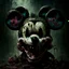 Placeholder: zombie mickey mouse hybrid, photorealism, movie screen capture, horror, sci-fi, evil, hungry, rotted