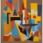 Placeholder: picasso abstract blocks more cubism brown