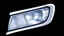 Placeholder: vehicle headlight(with chrome trim) on black background, add details and inner glow