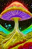 Placeholder: A highly detailed and colorful digital Illustration of a psychedelic alien mushroom walking in his illumininescent planet, unrecognizable fauna with limbs and human features reach out the the cute mushroom, trippy atmosphere, beautiful fantasy landscape, cartoonist, hirō isono, realistic surrealism, magical, detailed, cosmic fantasy, gloss, retro futurisric, pastels, metaphysical, doodle,, dadaism, anime, Camila d'errica