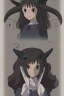 Placeholder: a young gothic demon girl with horns