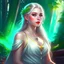 Placeholder: Female elf, beautiful feminine face, clarity, age 21, whole body picture, white dress