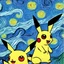 Placeholder: Peinture d'un pokemon par Van Gogh