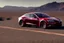 Placeholder: A Tesla 'Model S' is drifting at high speeds, in the Mojave Desert. (CINEMATIC, WIDE ANGLE LENS, PHOTO REAL)