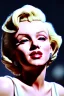 Placeholder: Medium shot portrait, blonde woman, young Marilyn Monroe face, perfect iris, Chanel dress style, paris background, by helmet newton, soft color, highly detailed, unreal engine 5, ray tracing, RTX, lumen lighting, ultra detail, volumetric lighting, 3d, finely drawn, high definition, high resolution.