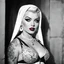 Placeholder: (high res photo by Russ Meyer) the tattooed Marilyn gangsta nun