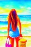 Placeholder: painting, wanderlust, bright colors, beach