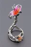 Placeholder: Tiger lily flower crystal ring