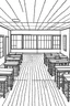Placeholder: Make a drawing of the building of the room for the 9th grade math class, second semester.