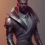 Placeholder: isometric clean art of a man,warrior suit, soft lighting, high definition, unreal 5