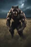 Placeholder: an extremely muscular, and scary looking werewolf in a field, Extreme reality, photorealistic, realistic, lifelike, Absolute reality, Botany, Starry, Retro Pop, Dark Fantasy, Horror, Festive, Realistic - 32k, UHD, professional quality, 8 x 10 digital photograph