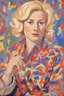 Placeholder: blonde germanic 40 year old female politician portrait by matisse