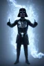 Placeholder: Darkvader outfit, black mask, black dark, rage, sorrow, high definition, ultra 8 k, volumetric lighting, blue fire, fog