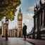 Placeholder: an man standing in front of big ben looking at camera