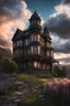 Placeholder: Old Victorian architecture in a Victorian valley, dramatic sky, cloudy sky, digital art, 4k, 8k, trending on ArtStation