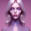 Placeholder: wonderful subtile face , beautiful, soft, blues eyes, long straight blonde hair, transparente pink crystal clothes, hight definition, 8k