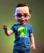 Placeholder: Sheldon cooper toddler, full body, dramatic lighting, angry, hyper realistic