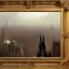 Placeholder: View from hill, Neogothic architecture,by Jeremy mann, point perspective,intricate detail