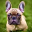 Placeholder: Portrait of a light brown french bulldog by hitchock