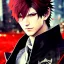 Placeholder: Detailed anime boy, crimson red hair, classic taper hairstyle, dante dmc5 hairstyle, wolf ears protruding out, white trench coat, intricate details, full body portrait, keep head in frame, slight smile, black Japanese motif, concept art, highly detailed, digital painting, concept art, sharp focus, illustration, art by Yoji Shinkawa, WLOP and greg rutkowski and alphonse mucha and artgerm and yanjun Chen and Junji ito and Makoto Shinkai, HDR, octane render, highly detailed