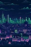 Placeholder: Kota malam bertema pixel
