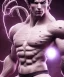 Placeholder: avatar, goku, white and purple lines hair, fighting pose, muscular body, shirtless, volumetric details, hyper realism, unreal engine 5